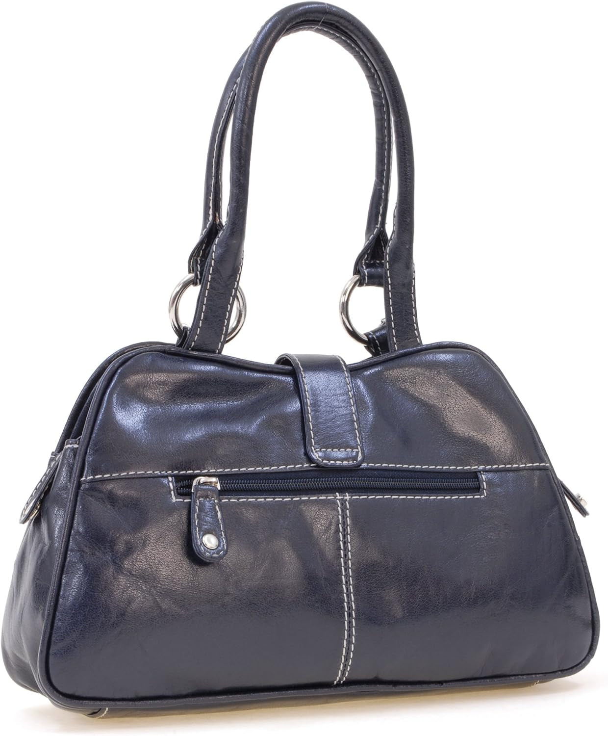 - Borsa a Mano Da Donna in Vera Pelle - Borsa a Tracolla Media - Borsetta a Spalla - Tracolla Removibile - Faith