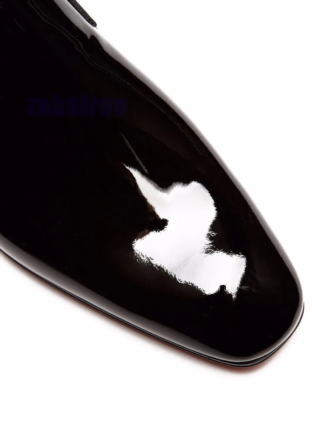Patent Leather Mens Casual Oxford Shoes Trendy Male Footwear Square Toe Slip on Party Dress Business Formal Flat Shoes