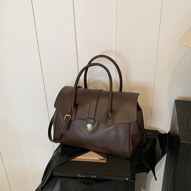 MOODS Branded Luxury Top-Handle Bags for Women 2 Sized Big Capacity Boston Shoulder Crossbody Bags 2024 Latest Designer Handbags