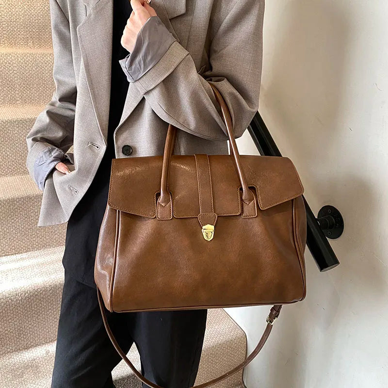 MOODS Branded Luxury Top-Handle Bags for Women 2 Sized Big Capacity Boston Shoulder Crossbody Bags 2024 Latest Designer Handbags