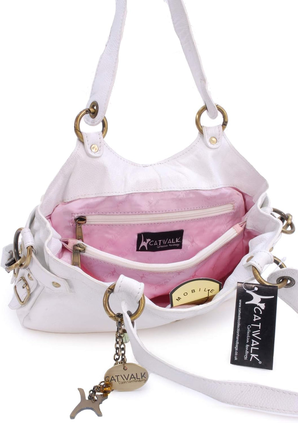- Borsa a Mano Da Donna in Vera Pelle - Borsa a Spalla Media - Tracolla Removibile - Nicole