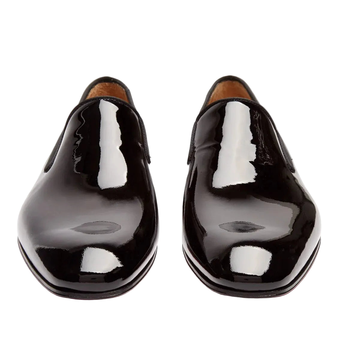 Patent Leather Mens Casual Oxford Shoes Trendy Male Footwear Square Toe Slip on Party Dress Business Formal Flat Shoes