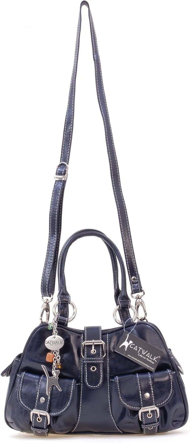 - Borsa a Mano Da Donna in Vera Pelle - Borsa a Tracolla Media - Borsetta a Spalla - Tracolla Removibile - Faith