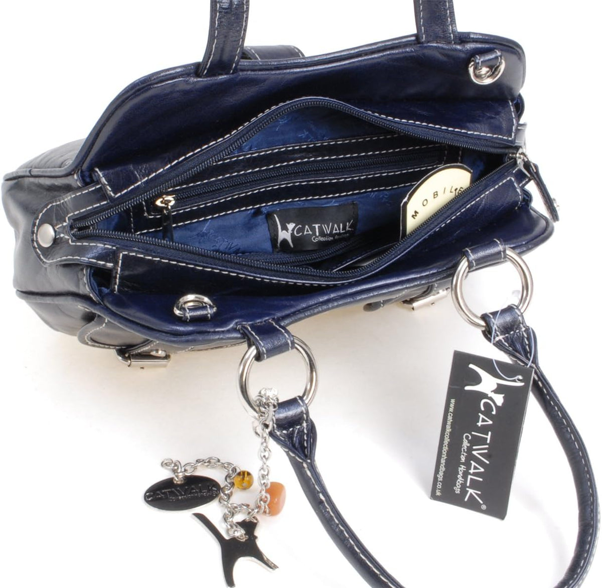 - Borsa a Mano Da Donna in Vera Pelle - Borsa a Tracolla Media - Borsetta a Spalla - Tracolla Removibile - Faith