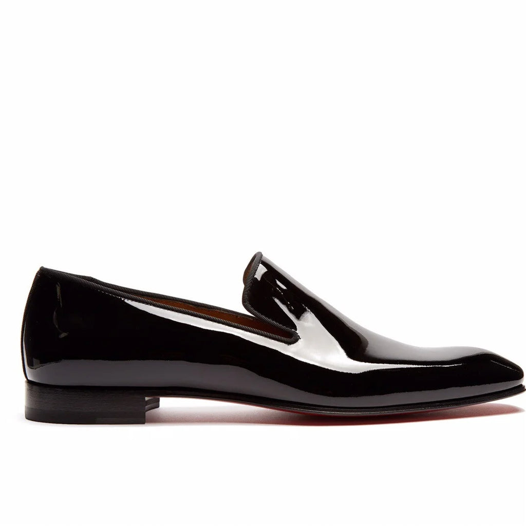 Patent Leather Mens Casual Oxford Shoes Trendy Male Footwear Square Toe Slip on Party Dress Business Formal Flat Shoes