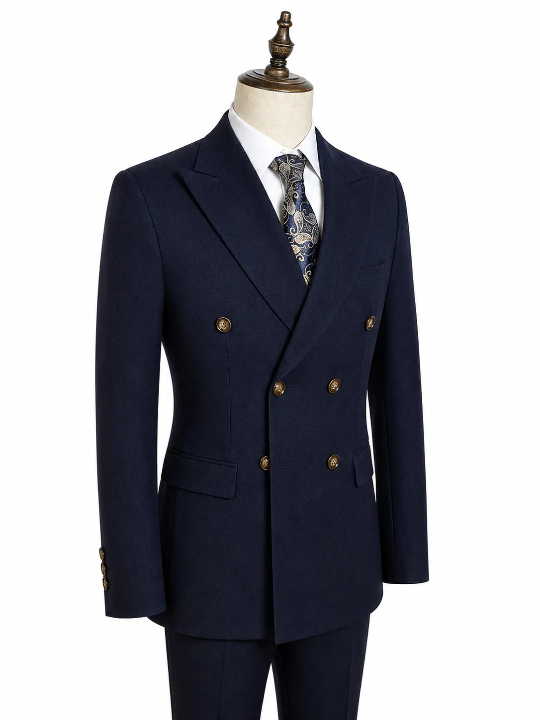 Dark Blue High Quality Luxury Men'S Suit 2 Piece Set Wedding Groom Suit for Men Stylish Business Office Suit