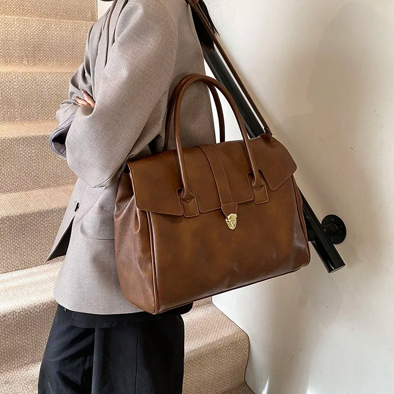 MOODS Branded Luxury Top-Handle Bags for Women 2 Sized Big Capacity Boston Shoulder Crossbody Bags 2024 Latest Designer Handbags